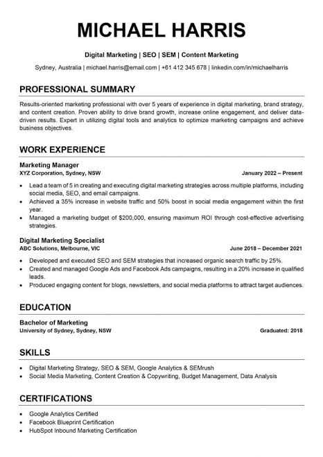 Convert resume to ATS format