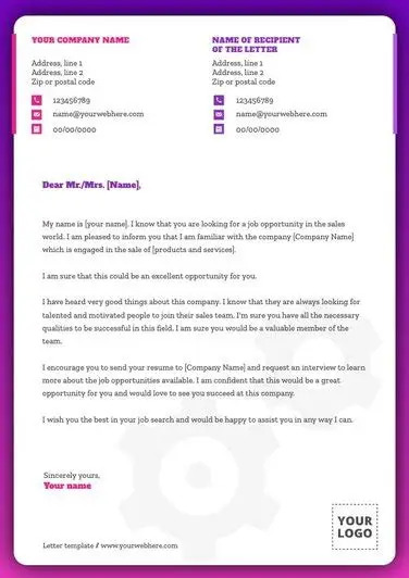 Editable Letter Template Options Editable Letter Template Options