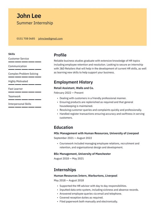 IT internship resume no experience IT internship resume no experience