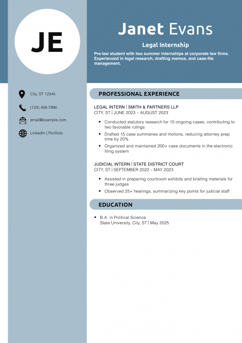 Internship resume template word Internship resume template word