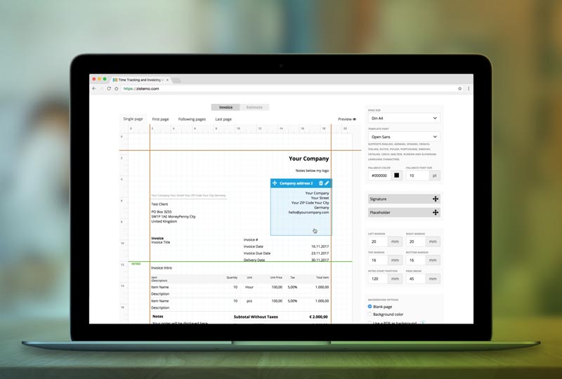 User Friendly Invoice Template Software