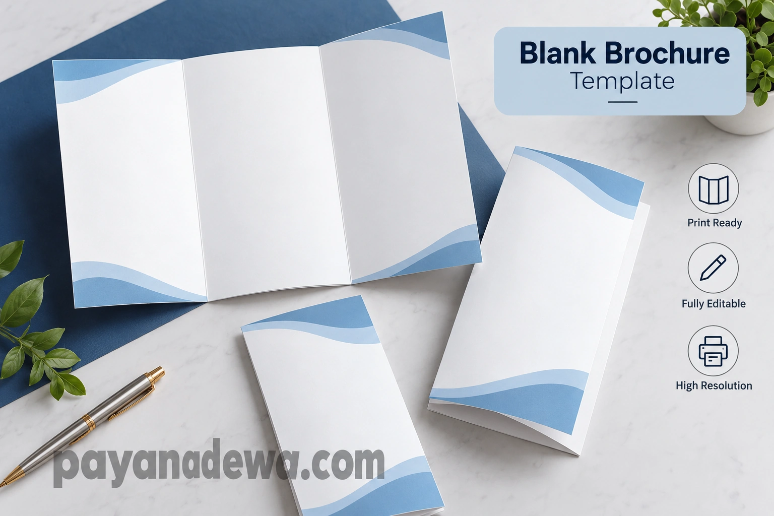 Blank Brochure Template Blank Brochure Template with clean printable brochure layouts