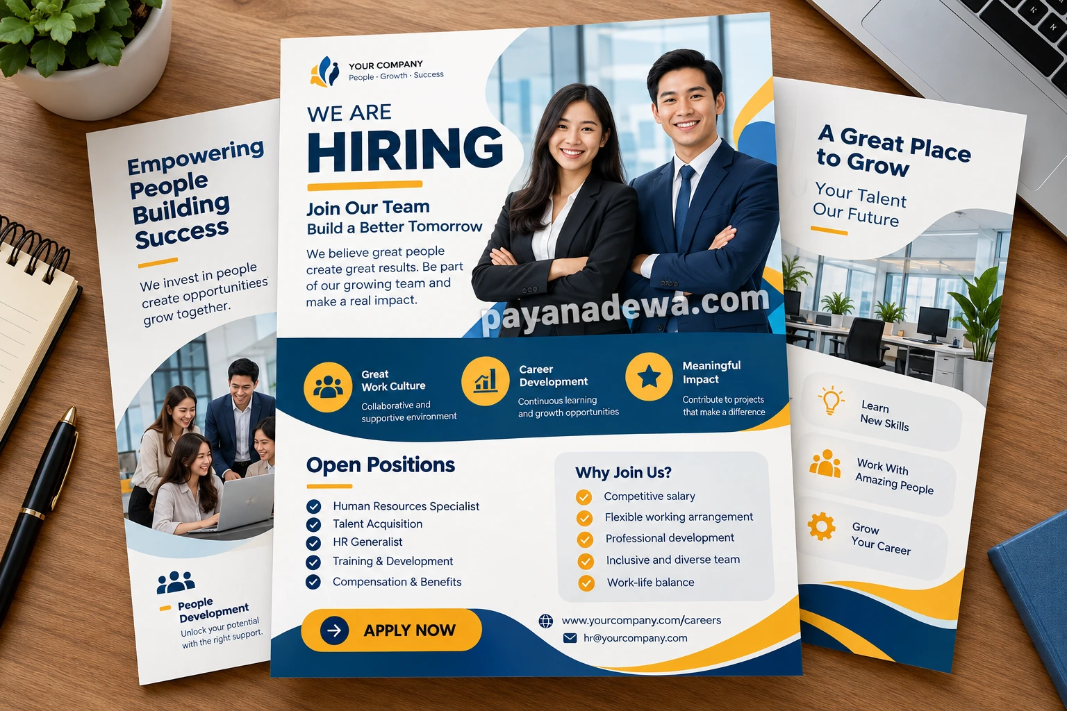 Elegant HR Flyer Template Elegant HR Flyer Template for professional recruitment and hiring campaigns